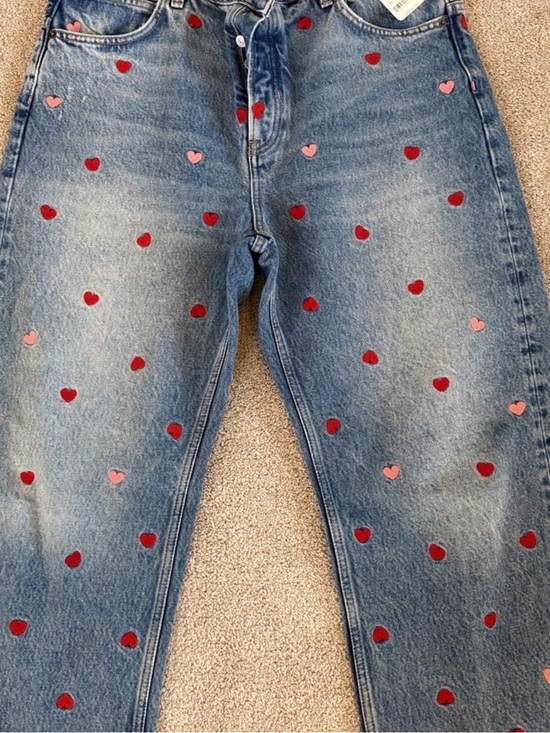 Free People Denim - We The Free Deep Trance Embroidered Dropped
Boyfriend Jeans - NWT